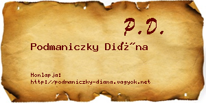 Podmaniczky Diána névjegykártya